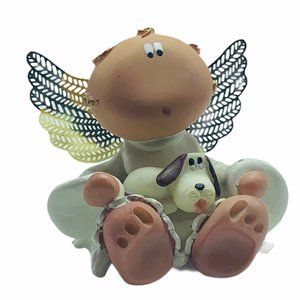 Kirks Kritters angel figurine puppy dog decor gift